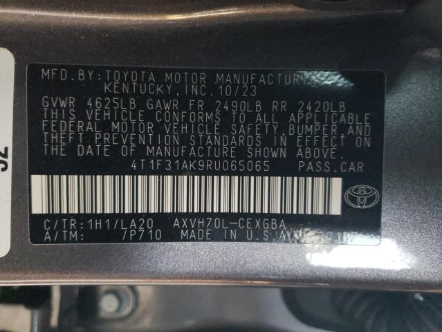 VIN 4T1F31AK9RU065065 2024 Toyota Camry, Xle no.12