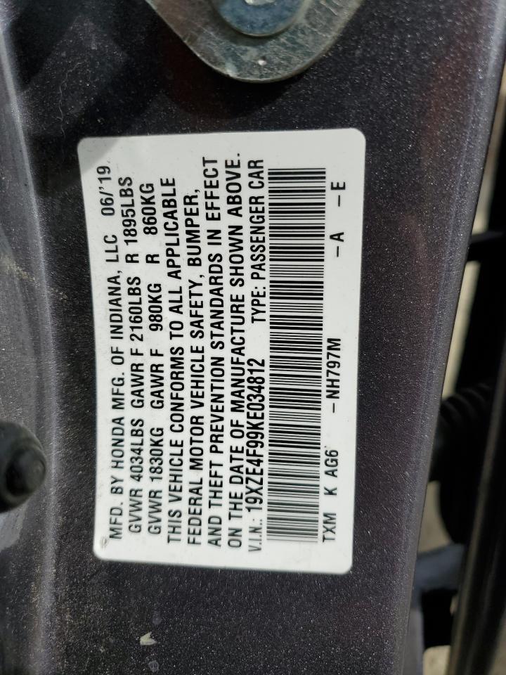 Lot #2936047149 2019 HONDA INSIGHT TO