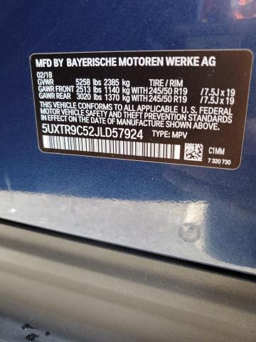 2018 BMW X3 XDRIVE3 - 5UXTR9C52JLD57924