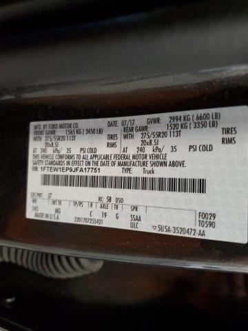 2018 FORD F150 SUPER - 1FTEW1EP9JFA17751
