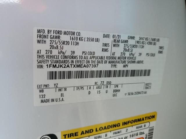 2021 FORD EXPEDITION - 1FMJK2ATXMEA07397