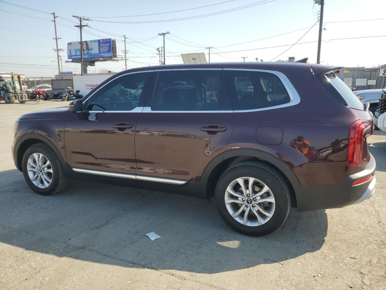 KIA TELLURIDE 2022 burgundy  Gasoline 5XYP24HC3NG205490 photo #3