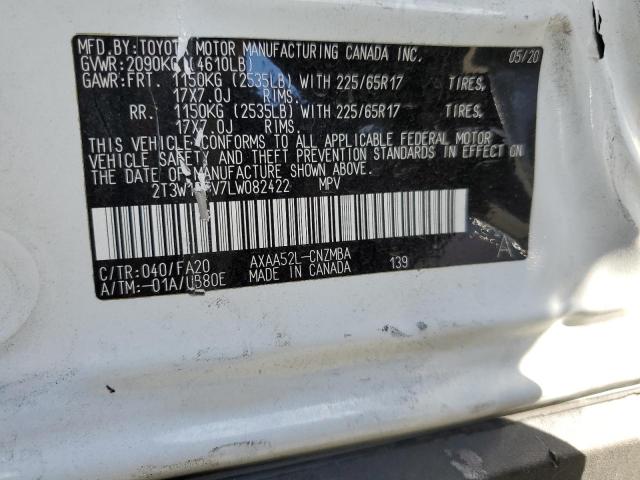 VIN 2T3W1RFV7LW082422 2020 TOYOTA RAV4 no.12