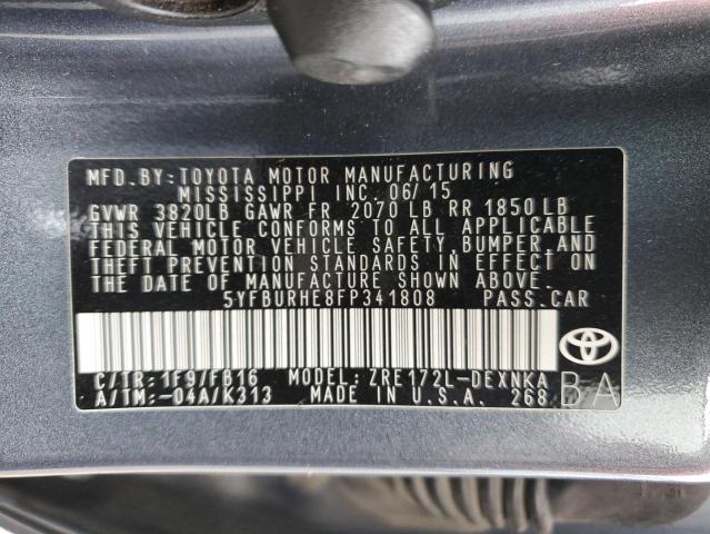 VIN 5YFBURHE8FP341808 2015 Toyota Corolla, L no.13