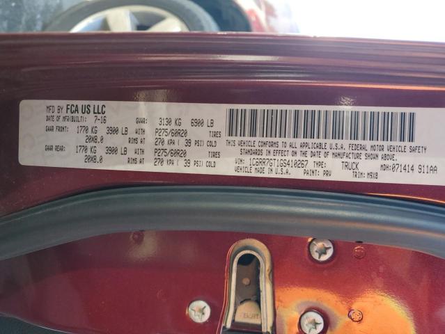 2016 RAM 1500 - 1C6RR7GT1GS410267