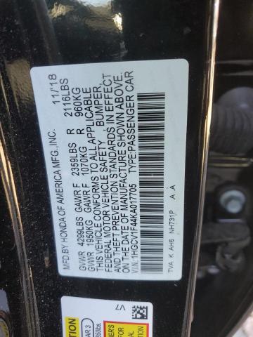 2019 HONDA ACCORD EX - 1HGCV1F44KA017705