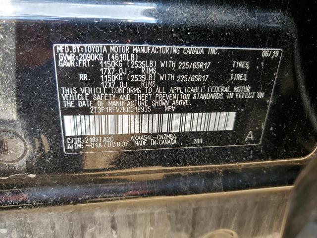 2019 TOYOTA RAV4 XLE - 2T3P1RFV7KC018935