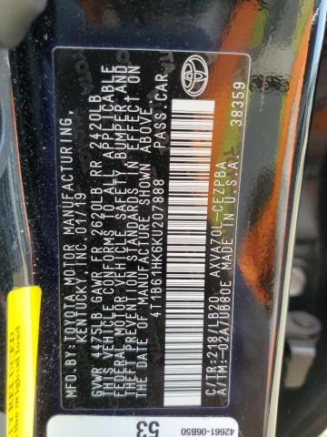 2019 TOYOTA CAMRY XSE - 4T1B61HK6KU207888