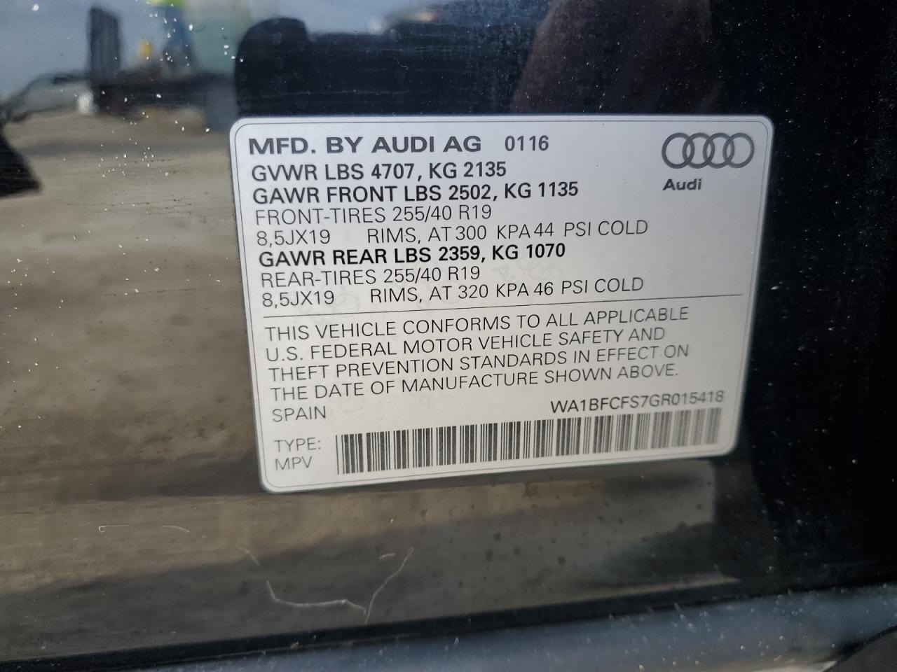 Lot #2962630970 2016 AUDI Q3 PREMIUM