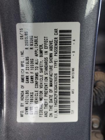 2016 HONDA ACCORD EXL - 1HGCR2F83GA026836