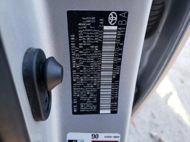 2017 TOYOTA COROLLA L - 5YFBURHE0HP653401