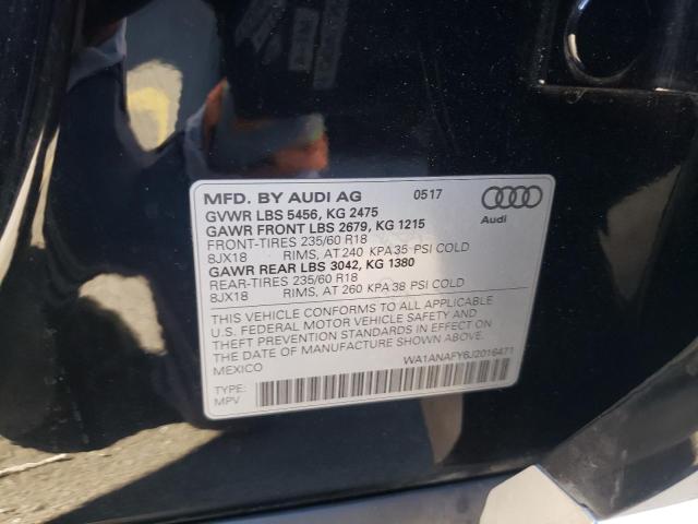 VIN WA1ANAFY6J2016471 2018 Audi Q5, Premium no.12