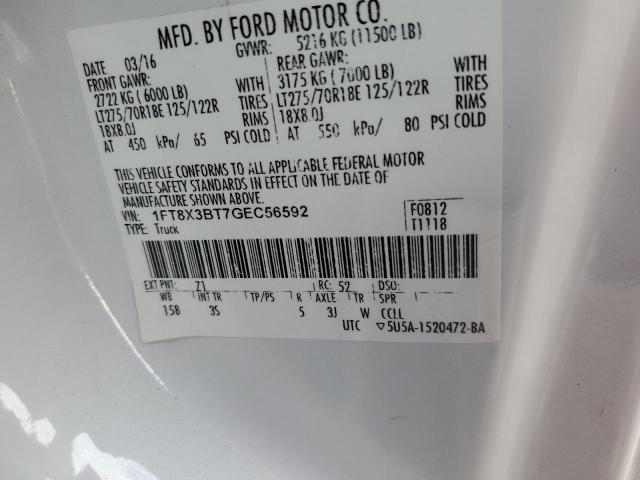 2016 FORD F350 SUPER - 1FT8X3BT7GEC56592