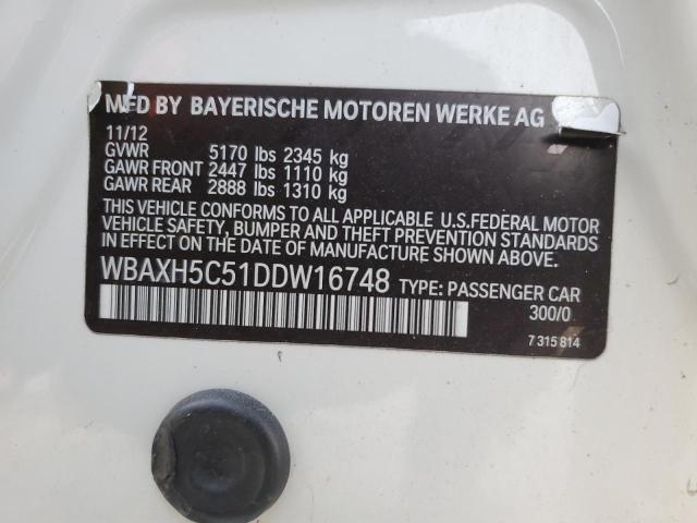 VIN WBAXH5C51DDW16748 2013 BMW 5 Series, 528 XI no.12