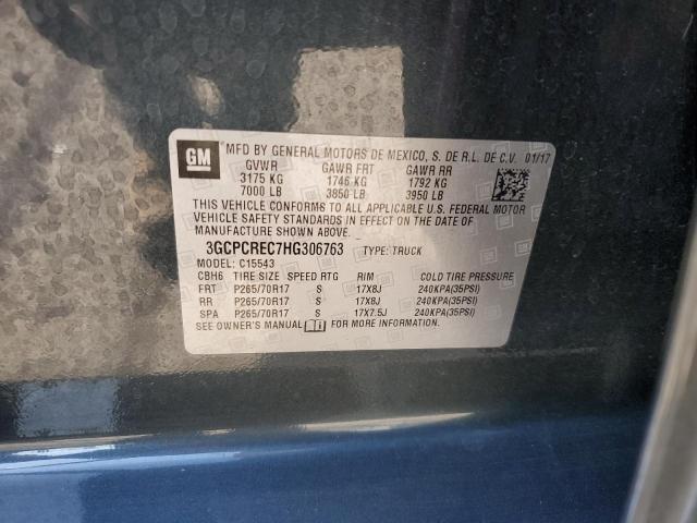 2017 CHEVROLET SILVERADO - 3GCPCREC7HG306763