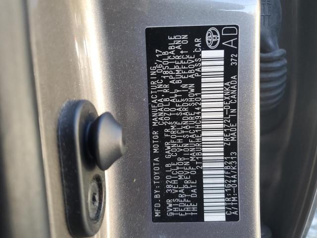 2017 TOYOTA COROLLA L - 2T1BURHE1HC944201