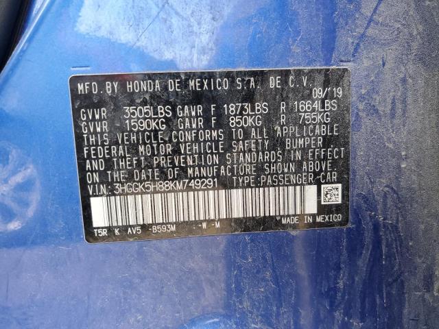 2019 HONDA FIT EX - 3HGGK5H88KM749291