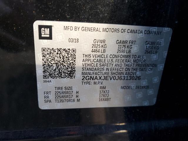 2018 CHEVROLET EQUINOX LT - 2GNAXJEV0J6313026