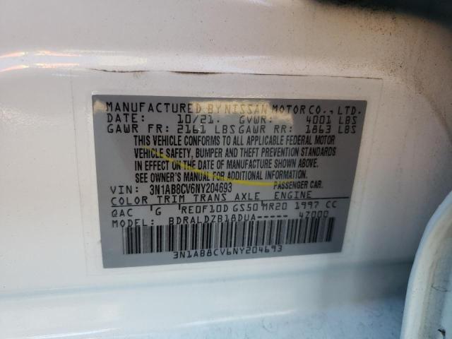 2022 NISSAN SENTRA SV - 3N1AB8CV6NY204693