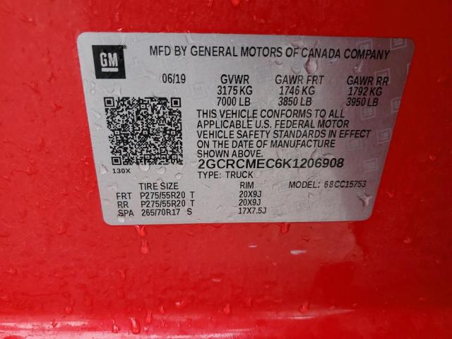 2019 CHEVROLET SILVERADO - 2GCRCMEC6K1206908