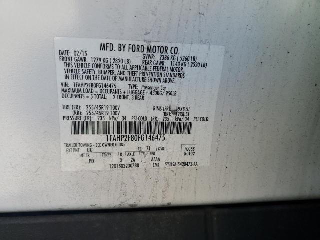 VIN 1FAHP2F80FG146475 2015 Ford Taurus, Limited no.12