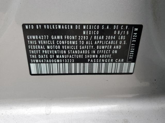 2016 VOLKSWAGEN GTI S/SE - 3VW447AU0GM013223