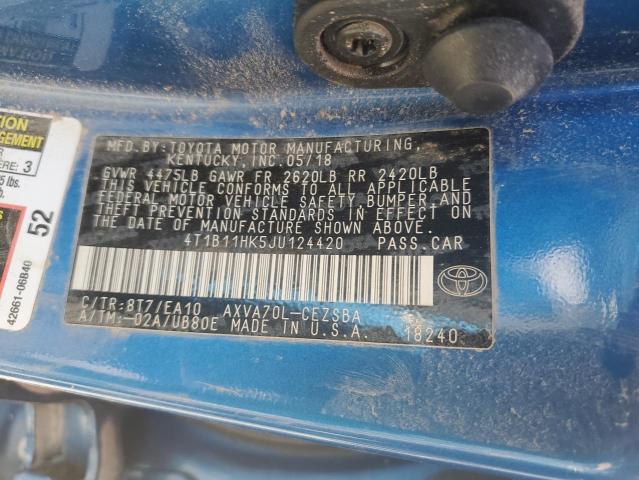 2018 TOYOTA CAMRY L - 4T1B11HK5JU124420