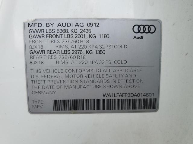 VIN WA1LFAFP3DA014801 2013 Audi Q5, Premium Plus no.13