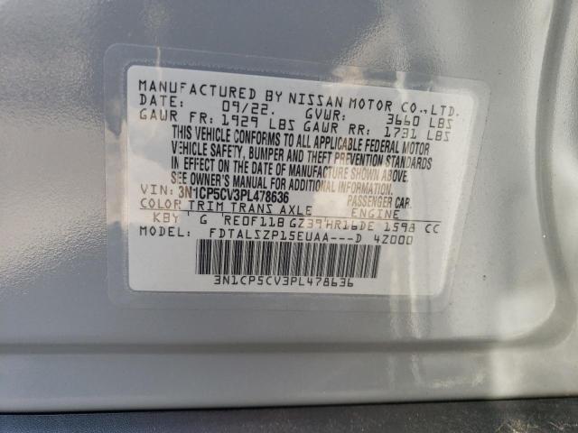 VIN 3N1CP5CV3PL478636 2023 Nissan Kicks, SV no.13