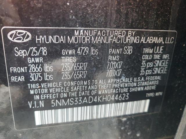 2019 HYUNDAI SANTA FE S - 5NMS33AD4KH044623