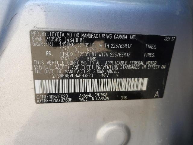 2017 TOYOTA RAV4 XLE - 2T3RFREV0HW693920