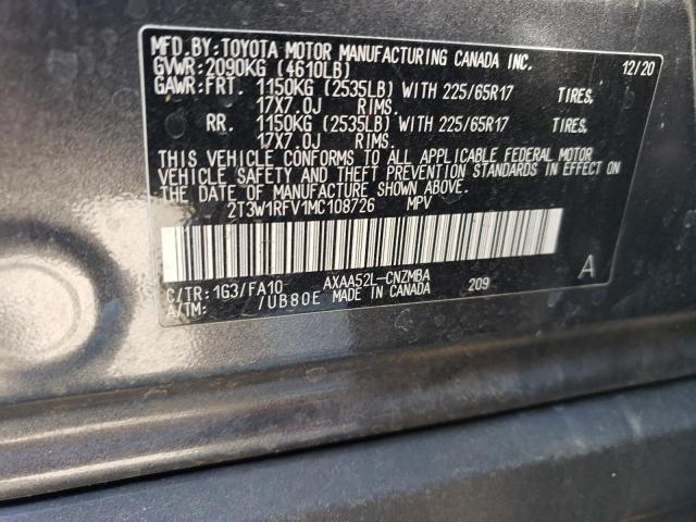 2021 TOYOTA RAV4 XLE - 2T3W1RFV1MC108726