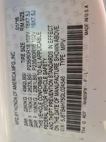 2016 ACURA RDX ADVANC - 5J8TB4H75GL024546