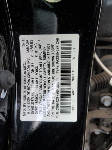 VIN 2HGFC2F78GH506815 2016 Honda Civic, EX no.12