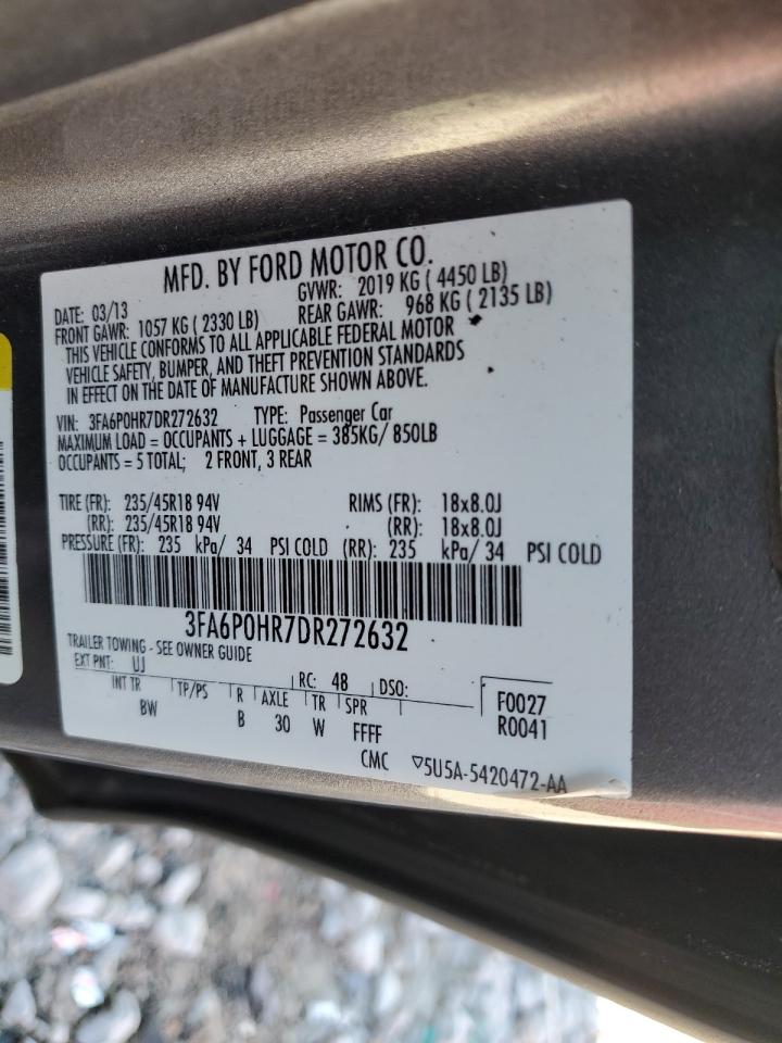 Lot #2943278840 2013 FORD FUSION SE