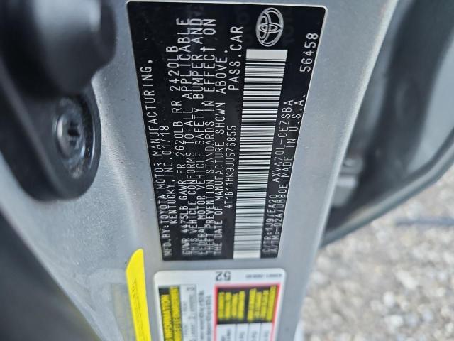 VIN 4T1B11HK9JU576855 2018 Toyota Camry, L no.10