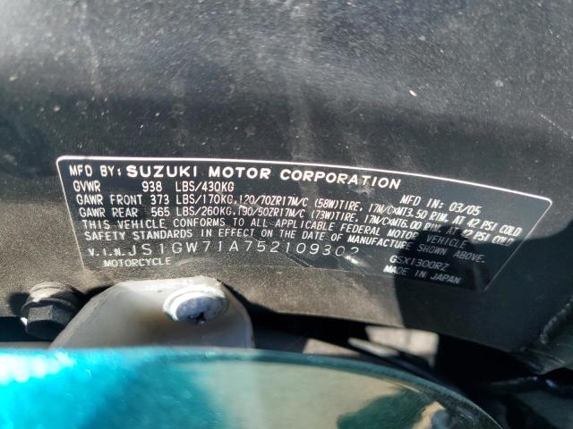 2005 SUZUKI GSX1300 RK JS1GW71A752109302