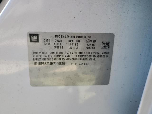 2017 CHEVROLET CRUZE LT 1G1BE5SM4H7199816