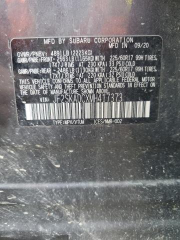 2021 SUBARU FORESTER JF2SKADCXMH417373