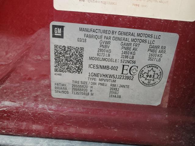 2018 CHEVROLET TRAVERSE L - 1GNEVHKW5JJ233902