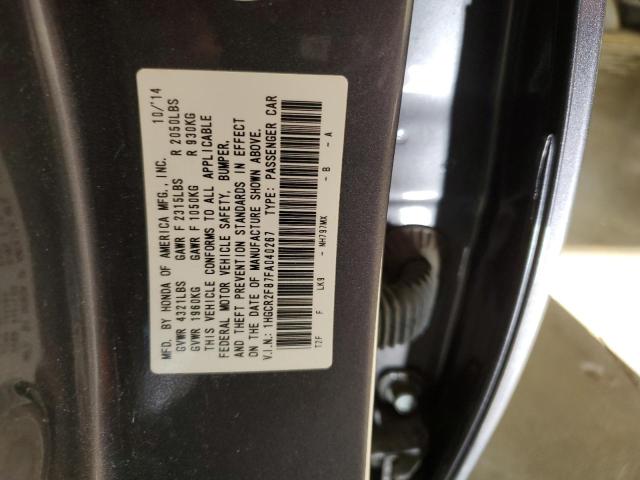 2015 HONDA ACCORD EXL - 1HGCR2F87FA040267