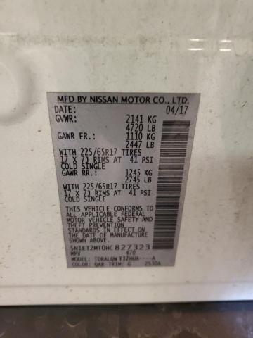 2017 NISSAN ROGUE SV H 5N1ET2MT0HC827323
