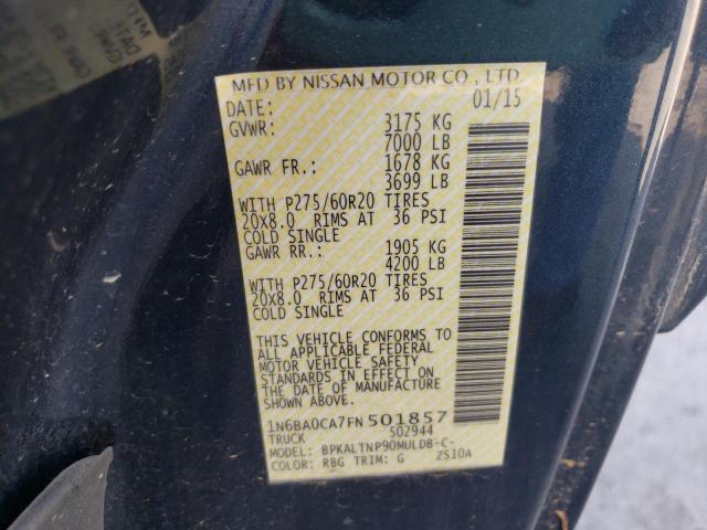 2015 NISSAN TITAN S - 1N6BA0CA7FN501857