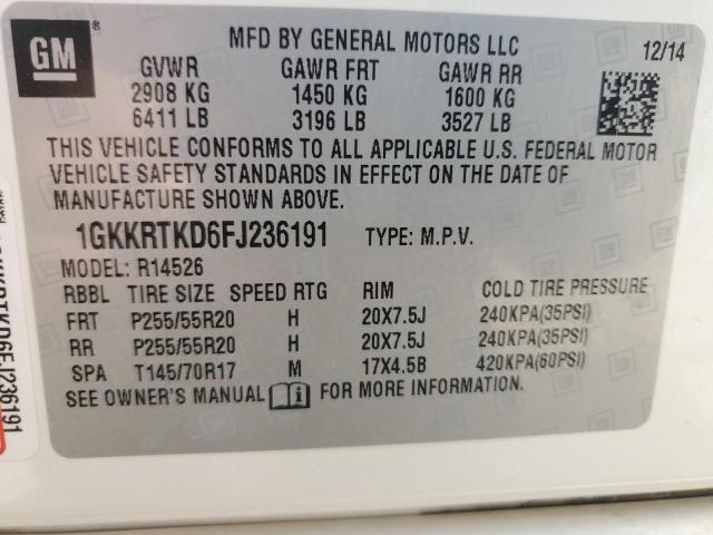 2015 GMC ACADIA DEN - 1GKKRTKD6FJ236191
