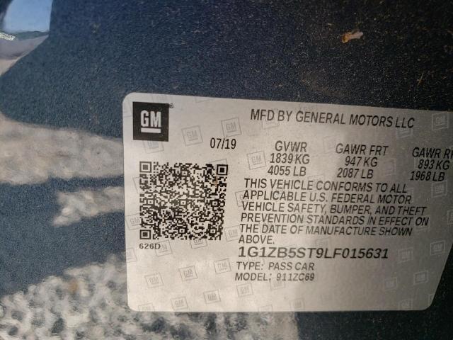 2020 CHEVROLET MALIBU LS - 1G1ZB5ST9LF015631