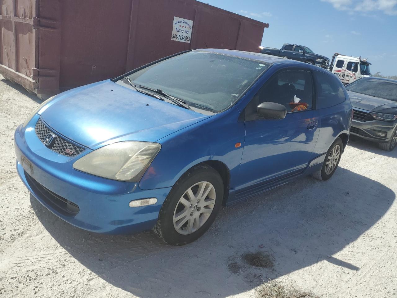 HONDA CIVIC SI 2003 blue  gas SHHEP33513U405380 photo #1