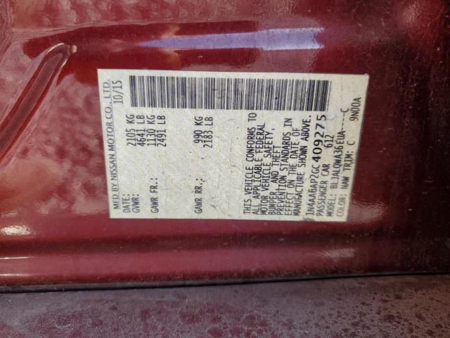 2016 NISSAN MAXIMA 3.5 - 1N4AA6AP2GC409275