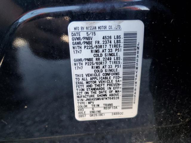 2015 NISSAN ROGUE SELE - JN8AS5MV4FW764526