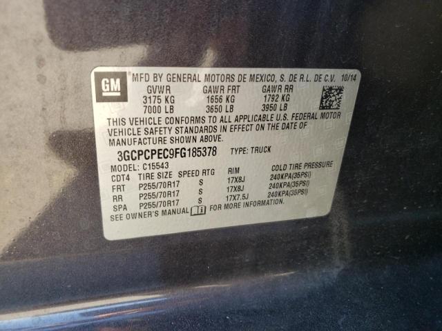 VIN 3GCPCPEC9FG185378 2015 CHEVROLET ALL MODELS no.12