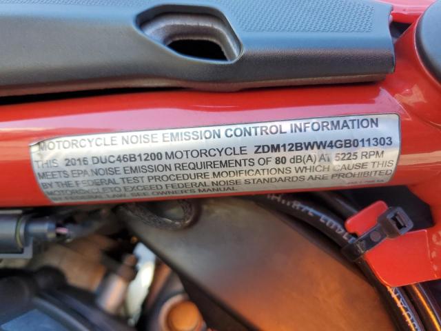 2016 DUCATI MULTISTRAD ZDM12BWW4GB011303